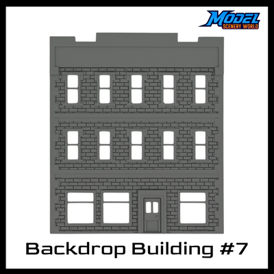 Scale Model of Backdrop Building BG #7 by Model Scenery 