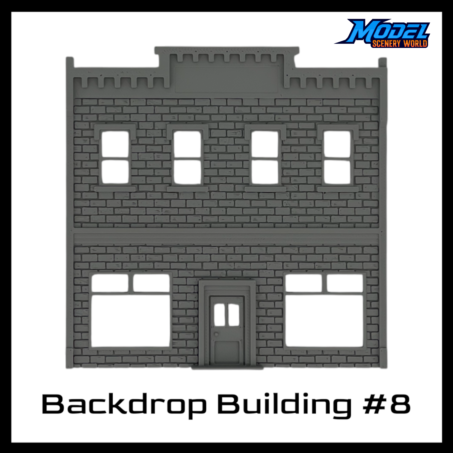 Scale Model of Backdrop Building BG #8 by Model Scenery World