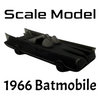 Scale Model of Batmobile - Original  '66' - Modeled in Black Resin