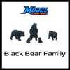 Scale Model of Black Bears with Cubs by Model Scenery World 