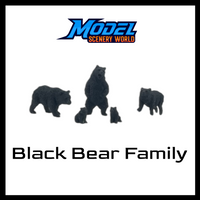 Scale Model of Black Bears with Cubs by Model Scenery World 