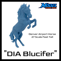 Scale Model of Blucifer - Denver Airport 27' Horse by Model Scenery World