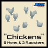 Scale Model of Chickens - Roosters and Hens by Model Scenery World
