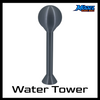 Scale Model of City Water Tower in Metallic Silver by Model Scenery World 