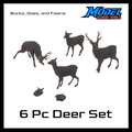 Deer with Fawns (6pcs) - N Scale - Brown