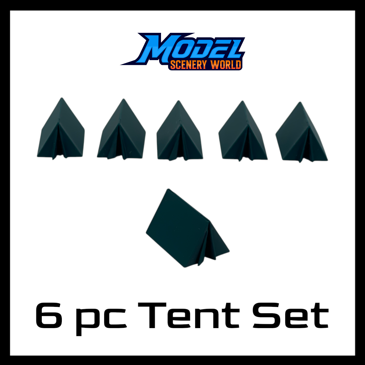 Scale Model of Outdoor Series Camping Tents (6pk) by Model Scenery World