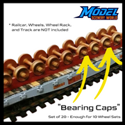 Scale Model of Railroad Wheel Set Barring Caps by Model Scenery World