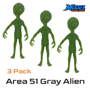 Scale Model of The Gray Alien Area 51 (3 pack) by Model Scenery World