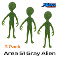 The Gray Alien Area 51 (3 pack) - N Scale - Green