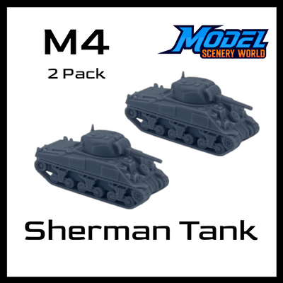 Scale Model of WWII Sherman Tank M4 by Model Scenery World