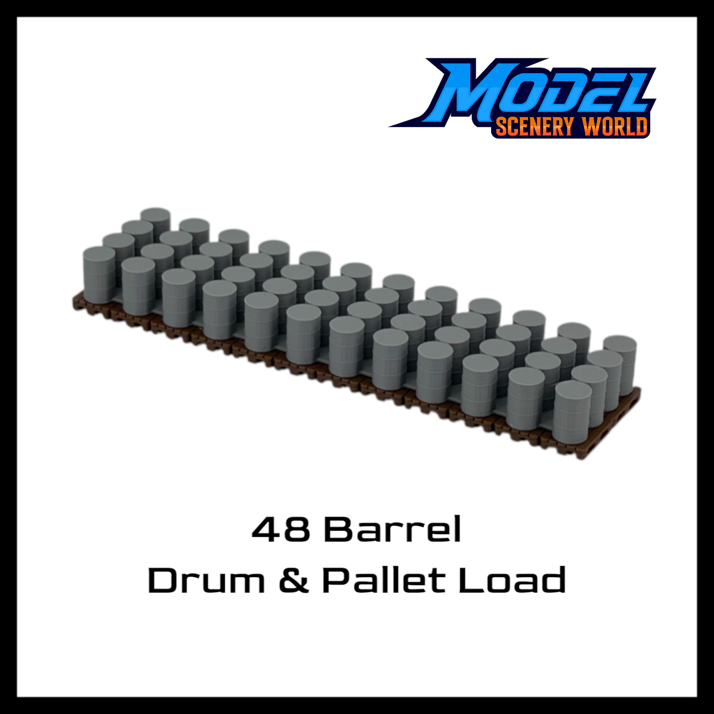 Scale Model of a 48 Barrel Drum & Pallet Load by Model Scenery World