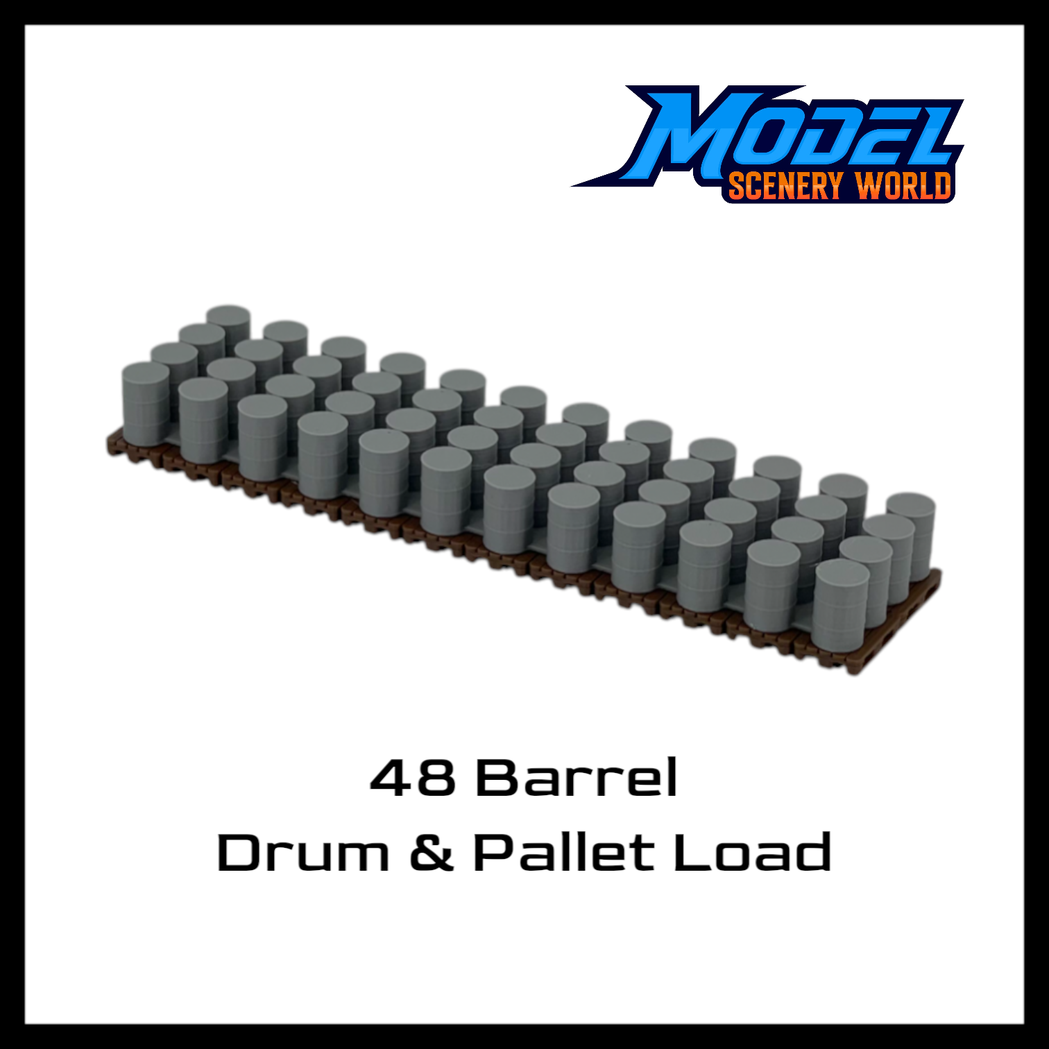 Scale Model of a 48 Barrel Drum & Pallet Load by Model Scenery World