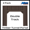 Scale Model of a Double Tunnel Portal - Timber by Model Scenery World