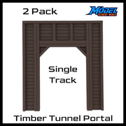 Scale Model of a Single Tunnel Portal - Timber by Model Scenery World