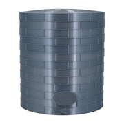Scale Model of a Tall Oil or Fuel Tank in Metallic Silver Color by Model Scenery World