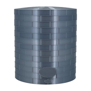 Scale Model of a Tall Oil or Fuel Tank in Metallic Silver Color by Model Scenery World