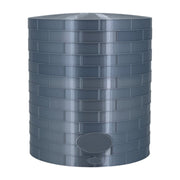 Scale Model of a Tall Oil or Fuel Tank in Metallic Silver Color by Model Scenery World