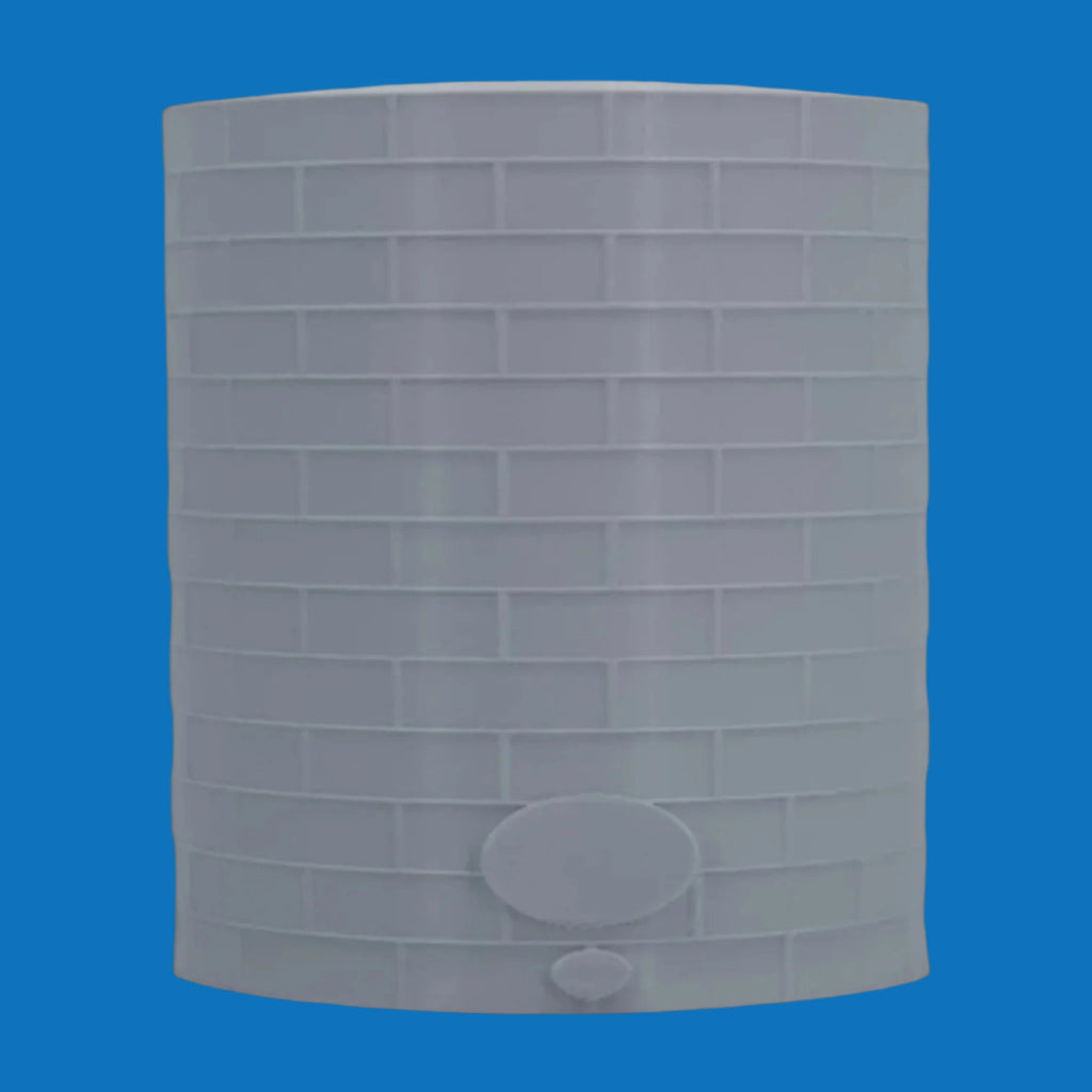 Scale Model of a Tall Oil or Fuel Tank in White Color by Model Scenery World