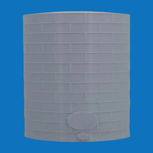 Scale Model of a Tall Oil or Fuel Tank in White Color by Model Scenery World