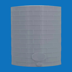 Scale Model of a Tall Oil or Fuel Tank in White Color by Model Scenery World