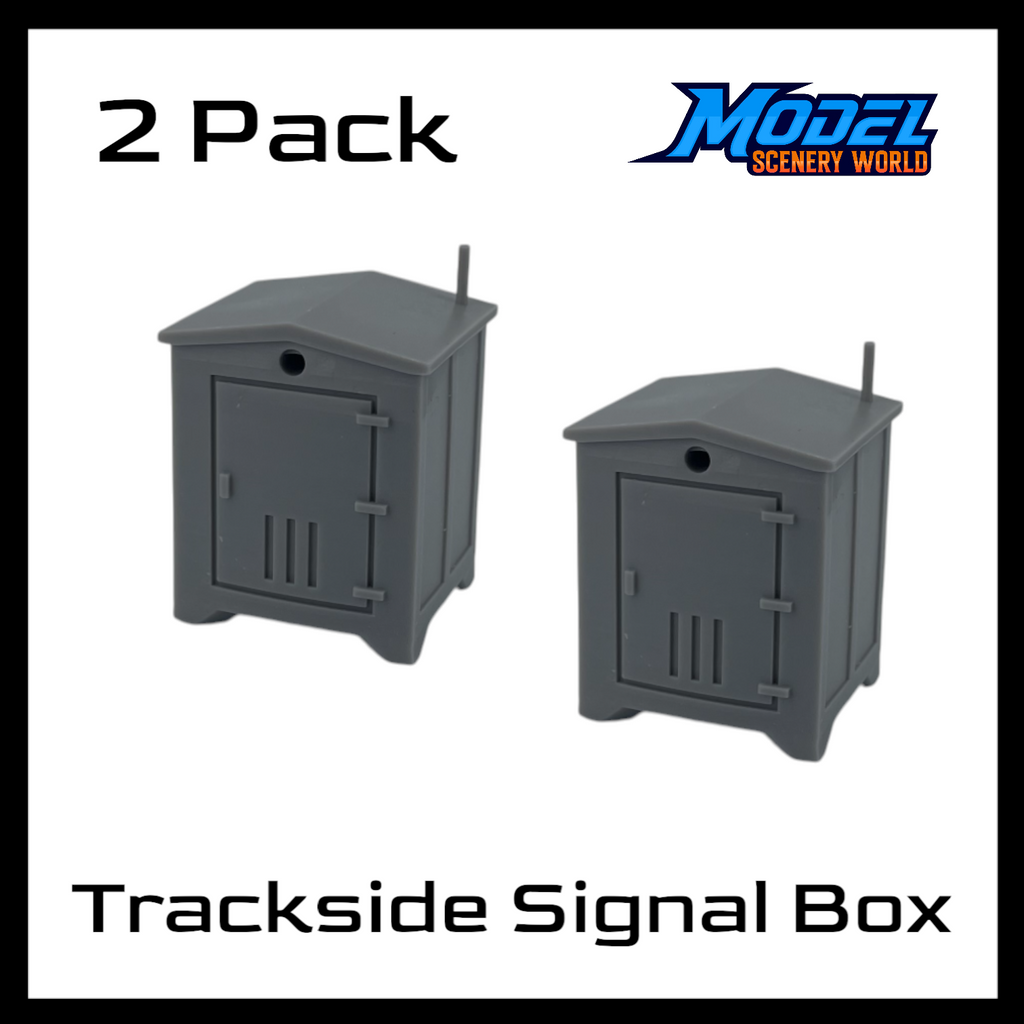 Trackside Signal Box (2pk) - N Scale - Gray | Model Scenery World