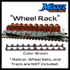 Scale Wheel Rack for Flatcar Load by Model Scenery World - Brown