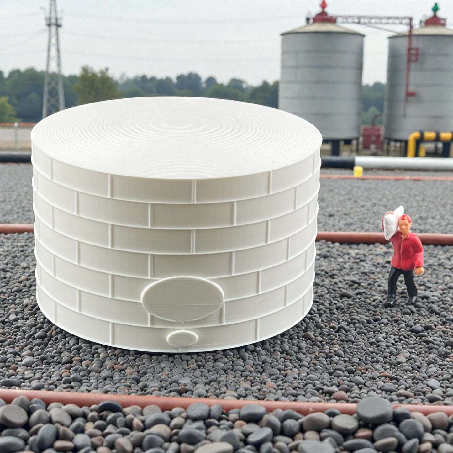 Standard Oil or Fuel Tank - T Scale 1:450 - 2 Pack - White - 11 Sizes AVAILABLE