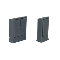 Side View of Scale Model of Trackside Electrical Boxes by Model Scenery World