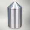 (2) Grain Silo Set - (1) 35' (1) 40' - S Scale 1:64 - Metallic Silver