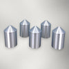 (5) Grain Silo Set - (2) 35' (3) 40'- Z Scale 1:220 - Metallic Silver