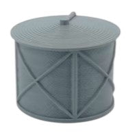 Small Fuel Tank - O Scale 1:48 - Gray