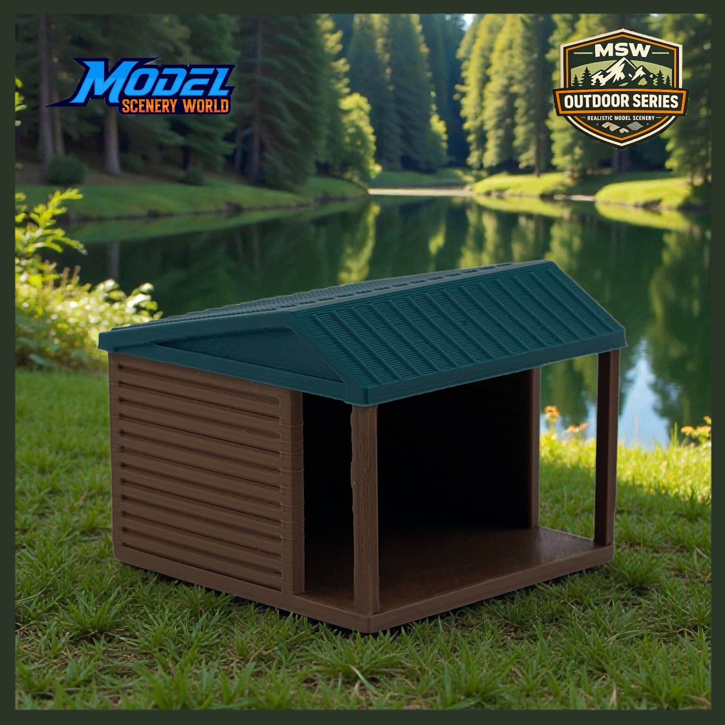 "The Outdoor Series"  Small Shelter - Camping Modeled in Color TT Scale 1:120