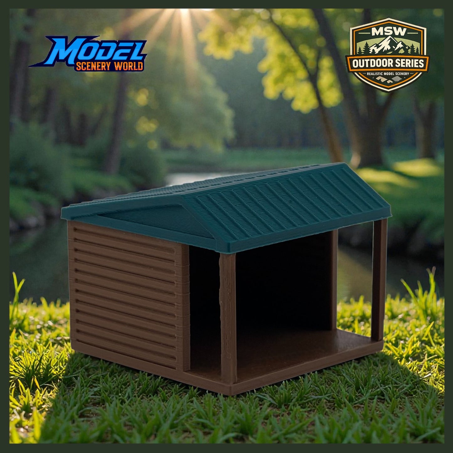 "The Outdoor Series"  Small Shelter - Camping Modeled in Color TT Scale 1:120