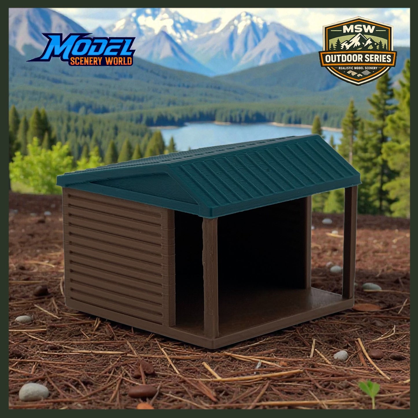 "The Outdoor Series"  Small Shelter - Camping Modeled in Color OO Scale 1:76