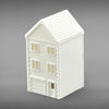 Suburban Row House #1 - Three Story - Z Scale 1:220 - White