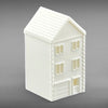 Suburban Row House #1 - Three Story - Z Scale 1:220 - White