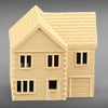 Suburban Row House #2 - Two Story with Garage - Z Scale 1:220 - Brown