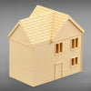 Suburban Row House #2 - Two Story with Garage - Z Scale 1:220 - Brown