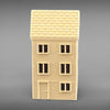 Suburban Row House #3 - Three Story - Z Scale 1:220 - Brown