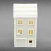 Suburban Row House #3 - Three Story - HO Scale 1:87 - White