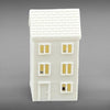 Suburban Row House #3 - Three Story - HO Scale 1:87 - White