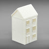 Suburban Row House #3 - Three Story - HO Scale 1:87 - White