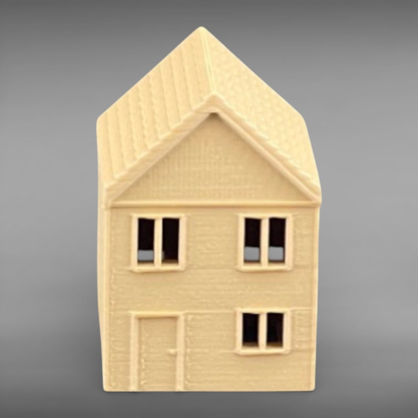 Suburban Row House #4 - Two Story - N Scale 1:160 - Brown