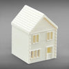 Suburban Row House #4 - Two Story - HO Scale 1:87 - White