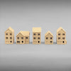 Suburban Row Houses - 5pc Set - Z Scale 1:220 - Brown
