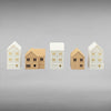 Suburban Row Houses - 5pc Set - Z Scale 1:220 - Brown/White