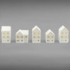 Suburban Row Houses - 5pc Set - HO Scale 1:87 - White