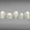 Suburban Row Houses - 5pc Set - HO Scale 1:87 - White