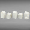 Suburban Row Houses - 5pc Set - HO Scale 1:87 - White