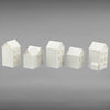 Suburban Row Houses - 5pc Set - T Gauge - 1:450 Scale - White